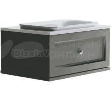 Тумба с раковиной Астра-Форм Классик 80 подвесная, 1 ящик, серая