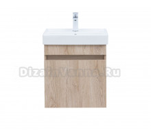 Тумба под раковину без столешницы Aquanet Оптима 50 подвесная, дуб светлый