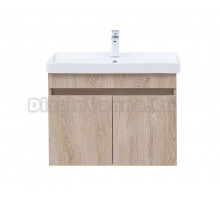 Тумба под раковину без столешницы Aquanet Оптима 70 подвесная, дуб светлый