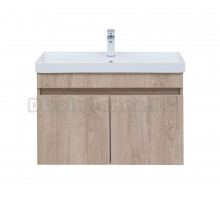 Тумба под раковину без столешницы Aquanet Оптима 80 подвесная, дуб светлый