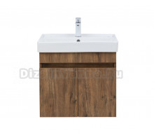 Тумба с раковиной Aquanet Оптима 60 подвесная, дуб рустикальный