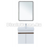 Мебель для ванной комнаты Aquanet Оптима 60 подвесная, дуб рустикальный, белый сатин