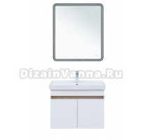 Мебель для ванной комнаты Aquanet Оптима 70 подвесная, дуб светлый, белый сатин