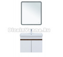 Мебель для ванной комнаты Aquanet Оптима 80 подвесная, дуб рустикальный, белый сатин