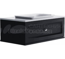 Тумба с раковиной Астра-Форм Классик 90 подвесная, 1 ящик, черная