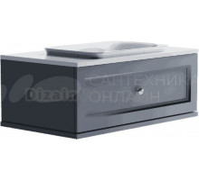 Тумба с раковиной Астра-Форм Классик 100 подвесная, 1 ящик, серо-голубая