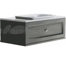 Тумба с раковиной Астра-Форм Классик 100 подвесная, 1 ящик, серая