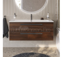 Тумба под раковину без столешницы Cezares Eco Cer-N 120 орех шоколад софт, ручки матовые черные