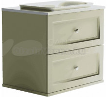 Тумба с раковиной Астра-Форм Классик 70 подвесная, 2 ящика, бежевая