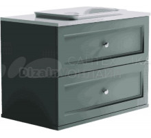 Тумба с раковиной Астра-Форм Классик 90 подвесная, 2 ящика, зеленая