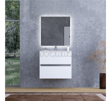 Мебель для ванной комнаты Sanvit Кубэ-2 60 подвесная, 2 ящика, матовый жемчуг