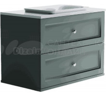 Тумба с раковиной Астра-Форм Классик 100 подвесная, 2 ящика, зеленая