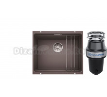 Комплект Мойка Blanco Etagon 500-U, темная скала + Измельчитель KUCHENSTERN Muhle