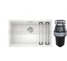 Комплект Мойка Blanco Etagon 700-U, белая + Измельчитель KUCHENSTERN Muhle