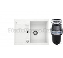 Комплект Мойка Blanco Metra 45S Compact 519576, белая + Измельчитель KUCHENSTERN Muhle