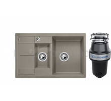Комплект Мойка Blanco Metra 6 S Compact, серый беж + Измельчитель KUCHENSTERN Muhle