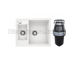 Комплект Мойка Blanco Metra 6, белая + Измельчитель KUCHENSTERN Muhle