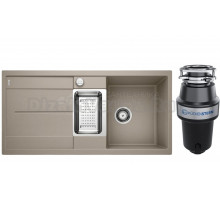 Комплект Мойка Blanco Metra 6S 517354, серый беж + Измельчитель KUCHENSTERN Muhle