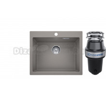 Комплект Мойка Blanco Pleon 6, серый беж + Измельчитель KUCHENSTERN Muhle