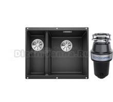 Комплект Мойка Blanco Subline 340/160-U антрацит, правая + Измельчитель KUCHENSTERN Muhle 351MU35
