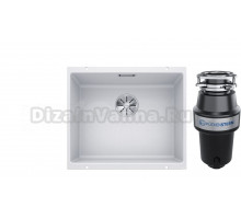 Комплект Мойка Blanco Subline 500-U, Silgranit, белая + Измельчитель KUCHENSTERN Muhle