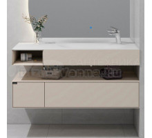 Тумба с раковиной Black&White Universe U955.1200R C03 khaki matt, matt white