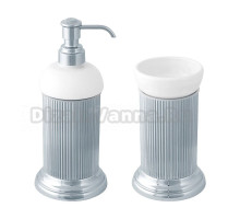 Набор Стакан Migliore Fortuna керамика, хром + Дозатор керамика, хром