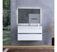 Мебель для ванной комнаты Sanvit Кубэ-2 75 подвесная, 2 ящика, матовый жемчуг