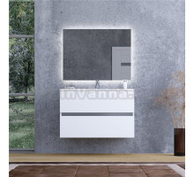 Мебель для ванной комнаты Sanvit Кубэ-2 80 подвесная, 2 ящика, матовый жемчуг