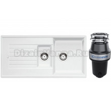 Комплект Мойка Blanco Zia 6S 514742, белая + Измельчитель KUCHENSTERN Muhle