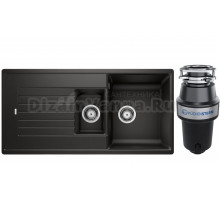 Комплект Мойка Blanco Zia 6S 526021, черная + Измельчитель KUCHENSTERN Muhle