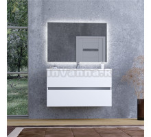 Мебель для ванной комнаты Sanvit Кубэ-2 90 подвесная, 2 ящика, матовый жемчуг