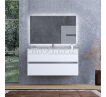 Мебель для ванной комнаты Sanvit Кубэ-2 100 подвесная, 2 ящика, матовый жемчуг