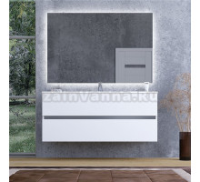 Мебель для ванной комнаты Sanvit Кубэ-2 120 подвесная, 2 ящика, матовый жемчуг