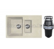 Комплект Мойка Lava D4.CRE, crema + Измельчитель KUCHENSTERN Muhle