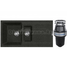 Комплект Мойка Lava D5.BAS, basalt + Измельчитель KUCHENSTERN Muhle