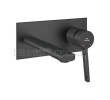 Смеситель для раковины Wellsee ONCE! and forever 182412000 С ВНУТРЕННЕЙ ЧАСТЬЮ, матовый черный