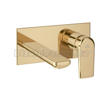 Смеситель для раковины Wellsee ICON! for life 182313000 С ВНУТРЕННЕЙ ЧАСТЬЮ, золото