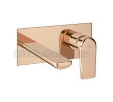 Смеситель для раковины Wellsee ICON! for life 182314000 С ВНУТРЕННЕЙ ЧАСТЬЮ, розовое золото