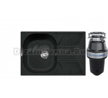 Комплект Мойка Lava L2.BAS, basalt + Измельчитель KUCHENSTERN Muhle