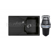 Комплект Мойка Lava L5.BAS, basalt + Измельчитель KUCHENSTERN Muhle