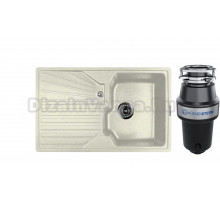 Комплект Мойка Lava L5.VNL, vanilla + Измельчитель KUCHENSTERN Muhle