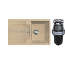 Комплект Мойка Lava L6.DUN, dune + Измельчитель KUCHENSTERN Muhle