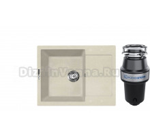 Комплект Мойка Lava L7.CRE, crema + Измельчитель KUCHENSTERN Muhle