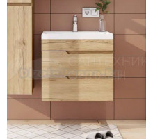 Тумба с раковиной Itana Sky 60 подвесная, дуб мавелла голд