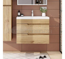 Тумба с раковиной Itana Sky 70 подвесная, дуб мавелла голд