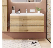 Тумба с раковиной Itana Sky 100 подвесная, дуб мавелла голд