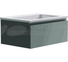 Тумба с раковиной Астра-Форм Альфа 70 подвесная, 1 ящик, зеленая