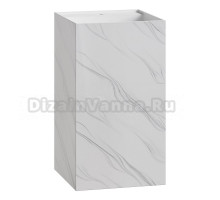 Раковина напольная Boheme Cube 802-CLCT 48х48х85 calacatta, квадратная, моноблок, искусственная камень