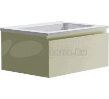 Тумба с раковиной Астра-Форм Альфа 70 подвесная, 1 ящик, бежевая